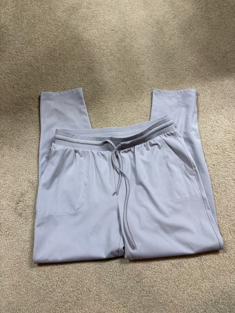 Rachel Zoe Light Gray Cropped Drawstring Jogger Pants